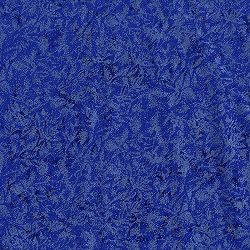 Tonal midnight blue fabric features mottled design with metallic frost accents | Shabby Fabrics