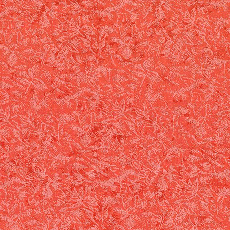 Tonal bright peach fabric features mottled design with metallic frost accents | Shabby Fabrics