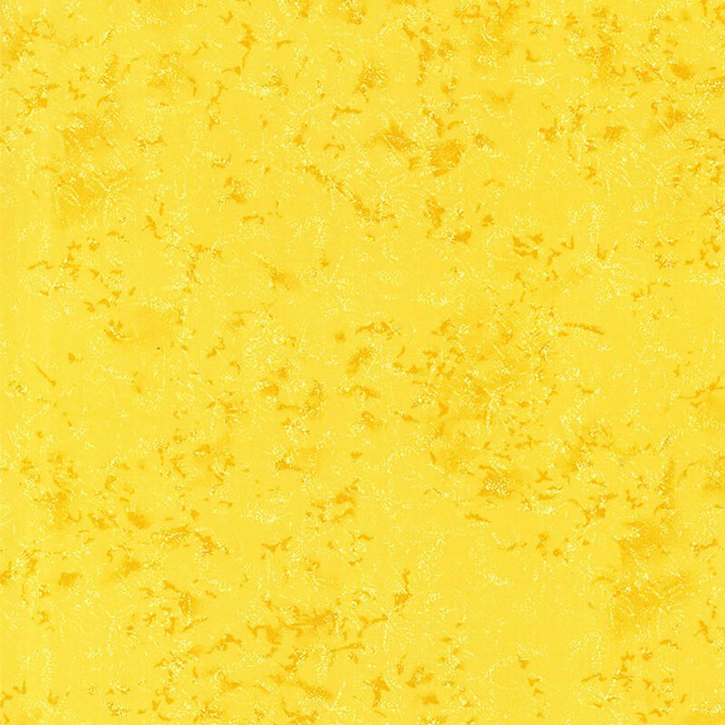 Tonal bright yellow fabric features mottled design with metallic frost accents | Shabby Fabrics