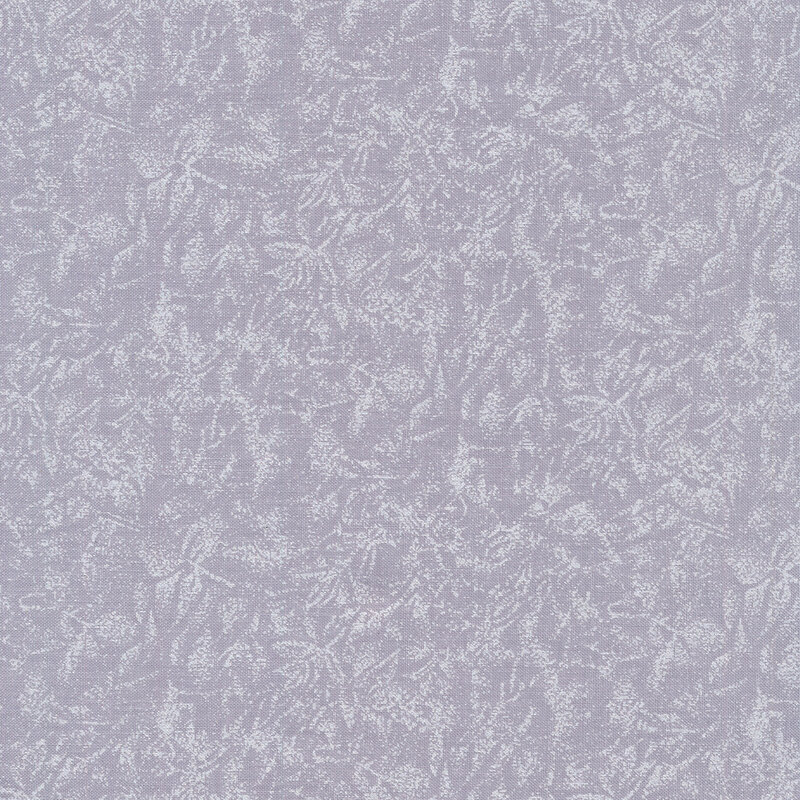 Tonal light gray fabric features mottled design with metallic frost accents | Shabby Fabrics
