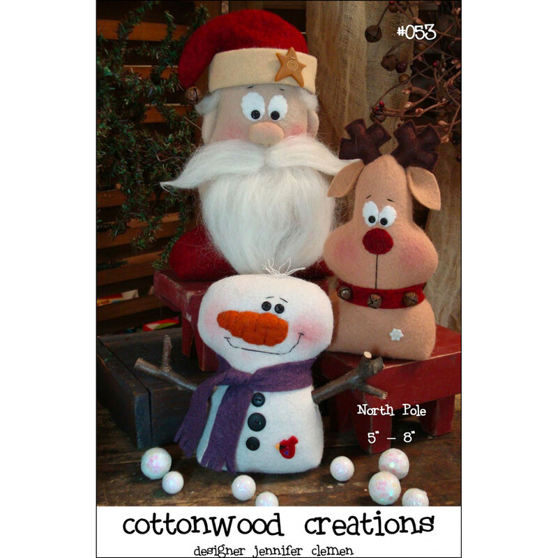 The front of the North Pole Pattern showing the finished projects | Shabby Fabrics