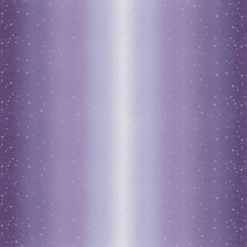 Purple ombre with metallic stars and starbursts | Shabby Fabrics