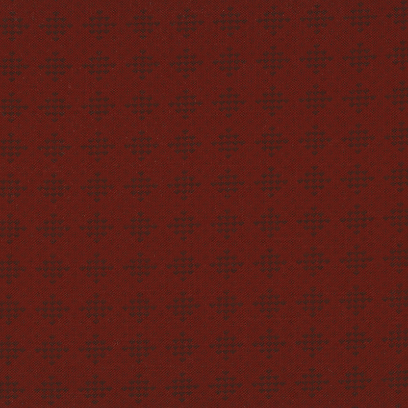 Black checker print on a red background | Shabby Fabrics
