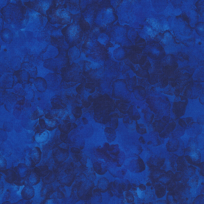 Deep blue mottled and marbled basics fabric | Shabby Fabrics