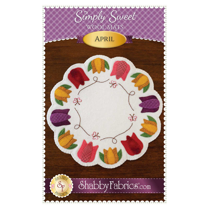 The front of the Simply Sweet Mats - April - Pattern | Shabby Fabrics