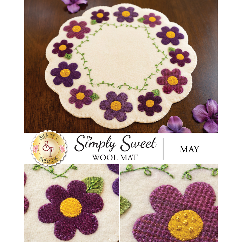 Simply Sweet Mats - May - In Wool | Shabby Fabrics