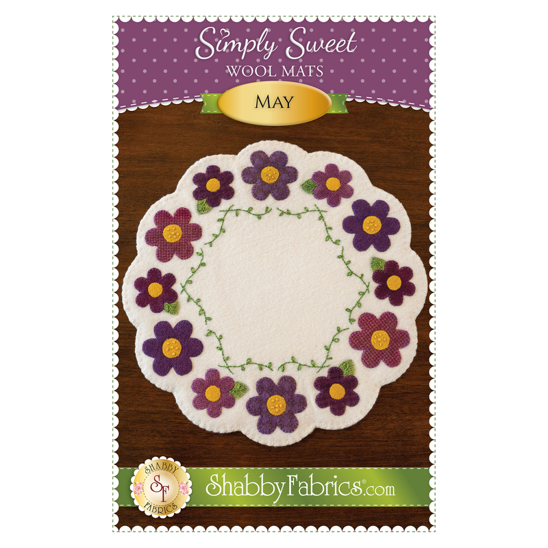 The front of the Simply Sweet Mats - May pattern | Shabby Fabrics
