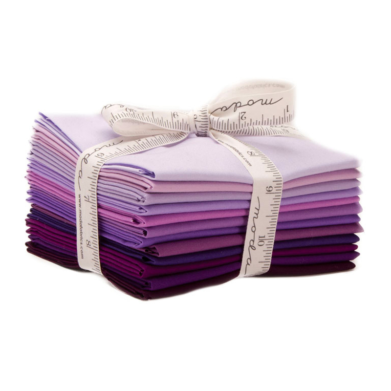 Bella Solids 12 FQ Set - Purple by Moda Fabrics | Shabby Fabrics