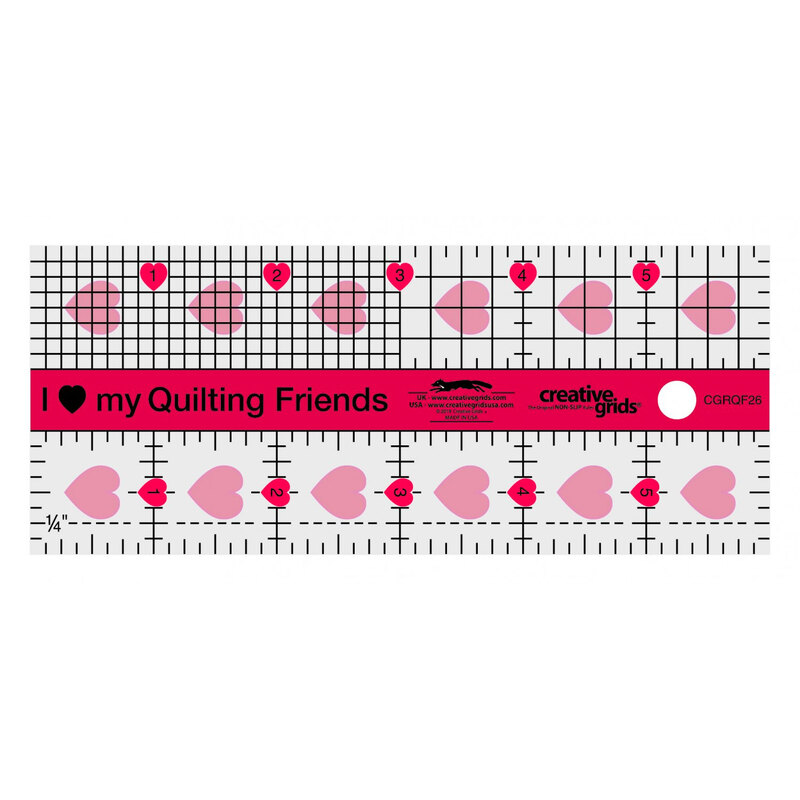 Creative Grids I Love My Quilt Friends Ruler - 2½
