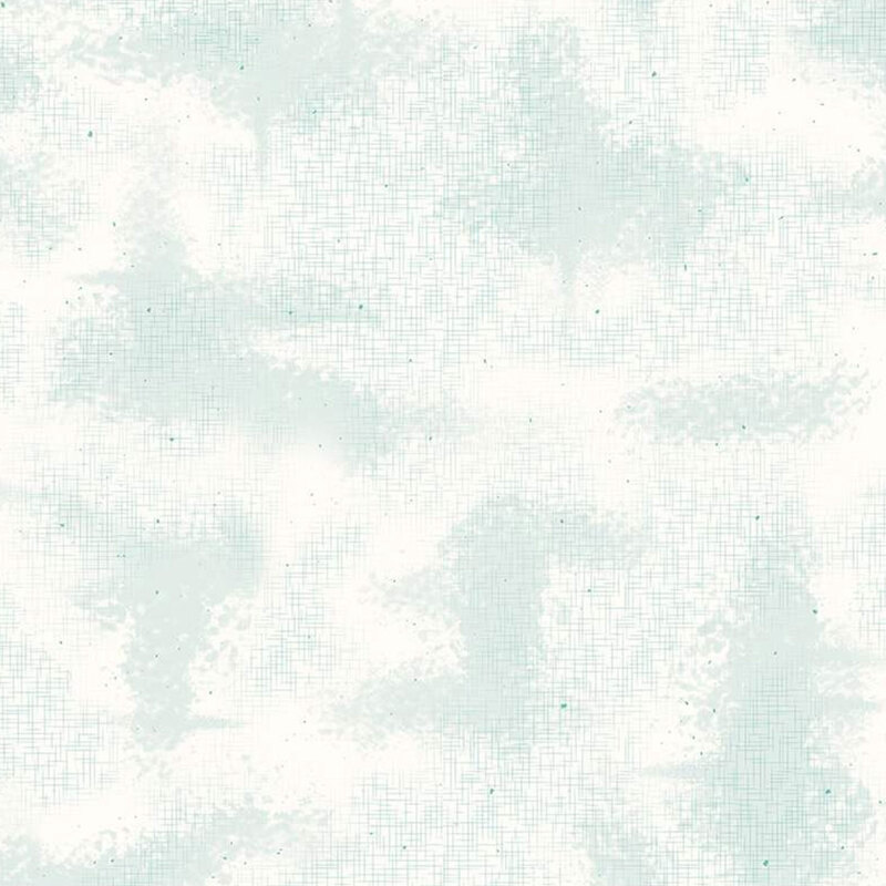 A basic white and blue fabric with crosshatching and mottling | Shabby Fabrics