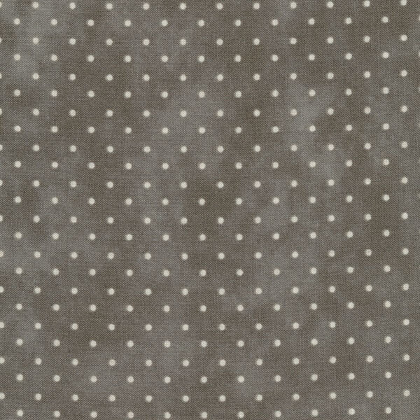 Fabric features tiny cream polka dots on mottled dark gray | Shabby Fabrics