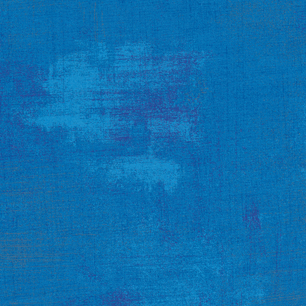 Bright blue grunge textured fabric | Shabby Fabrics