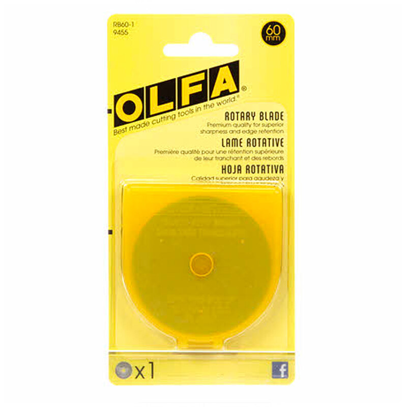 OLFA 60mm Rotary Blades, 1-pack 
