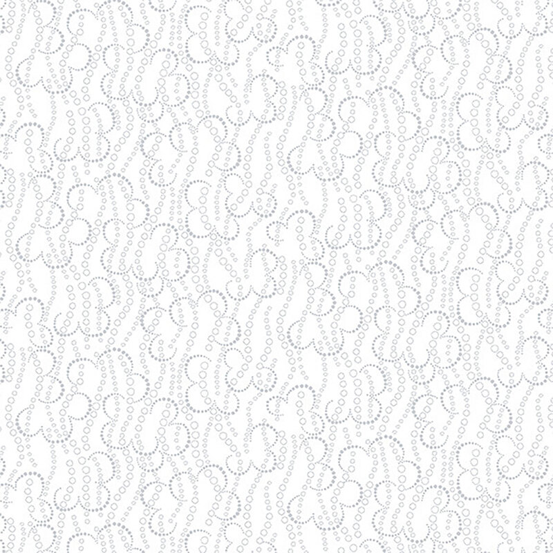 Bubbles and blobs all over white | Shabby Fabrics