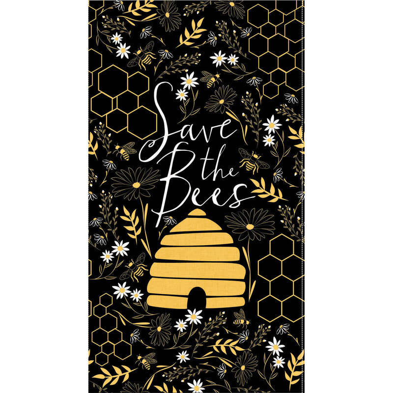 Panel fabric featuring phrase
