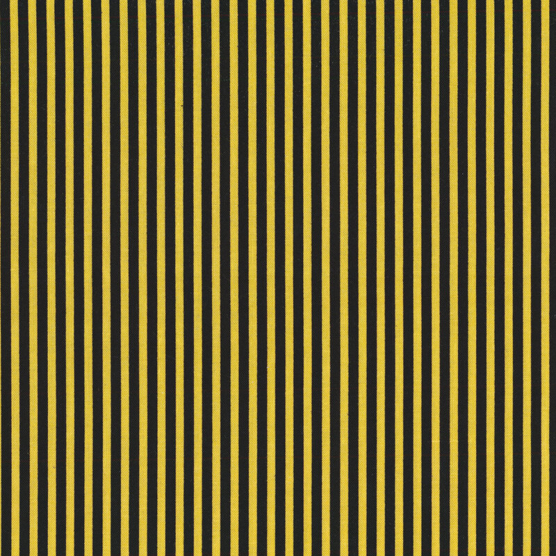 Yellow and black stripes | Shabby Fabrics