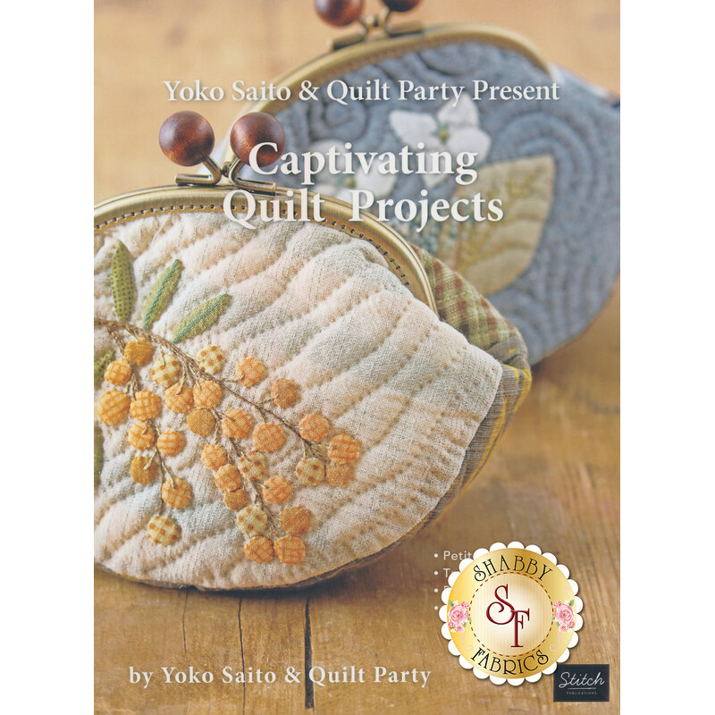 The front of the Captivating Quilt Projects book showing a few of projects included