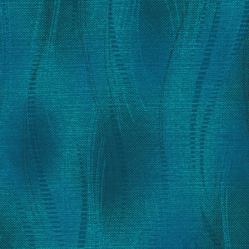 Fabric features teal tonal composite overlay with dark waves | Shabby Fabrics