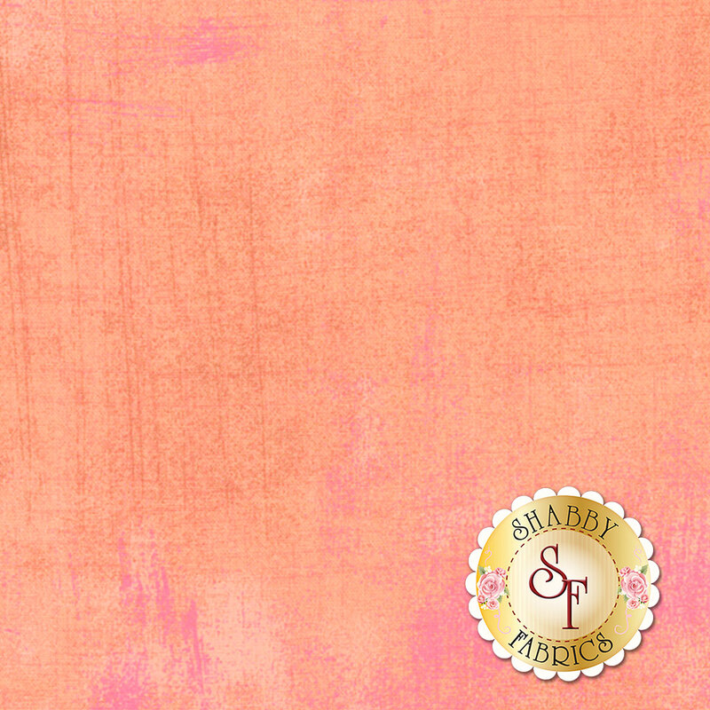 Light peach colored grunge textured fabric | Shabby Fabrics