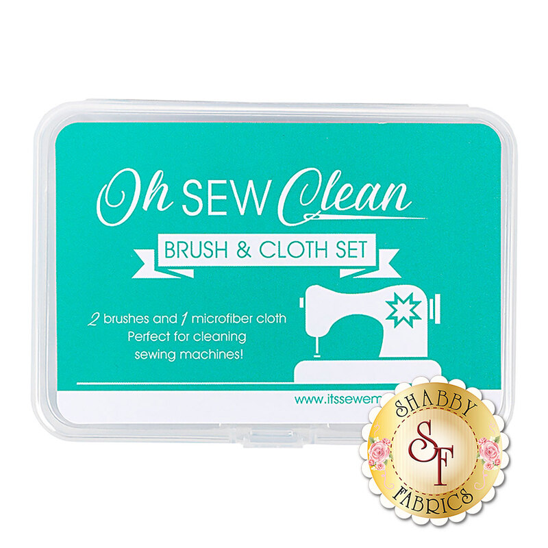 The carrying case for the Oh Sew Clean - Brush & Cloth Set - Teal | Shabby Fabrics