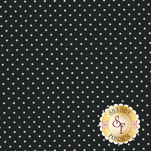Black with white dots | Shabby Fabrics 