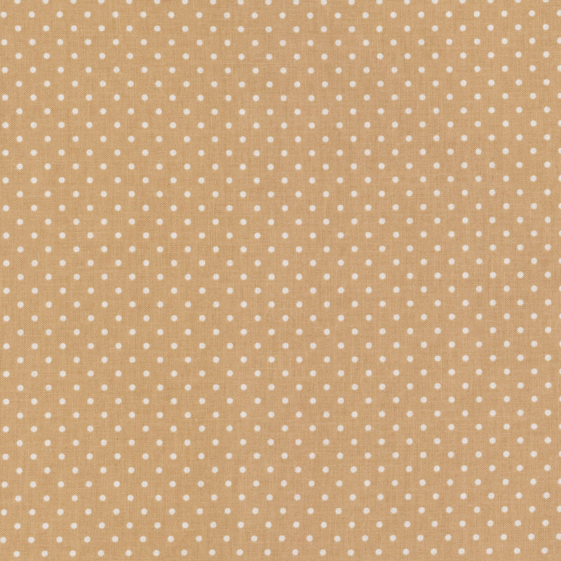 Tan fabric with white dots