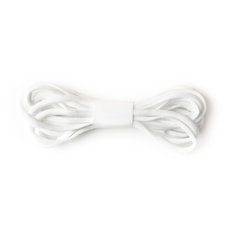 Banded Stretch Elastic - White - 1/6