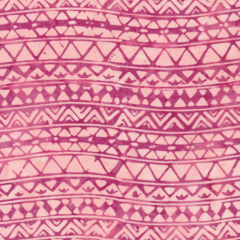 Tonal magenta geometric stripes | Shabby Fabrics