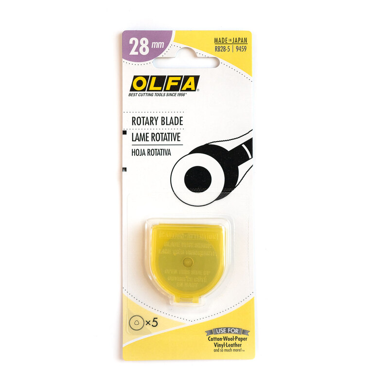 Olfa 28mm Rotary Replacement Blades - 5 per pack