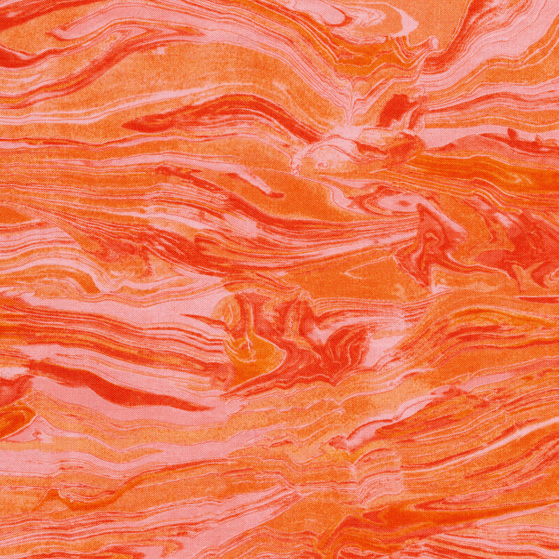 Orange marble print | Shabby Fabrics