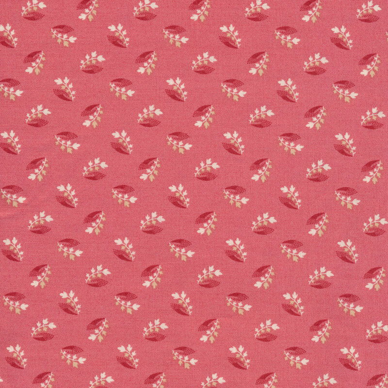 Tossed sprigs on a pink background | Shabby Fabrics