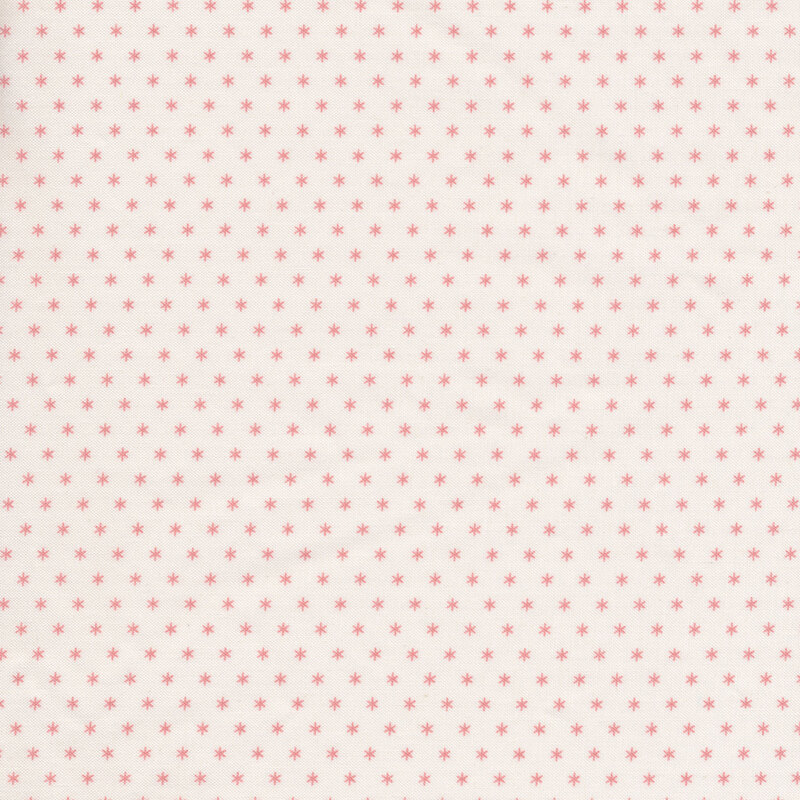 Pink stars on cream | Shabby Fabrics