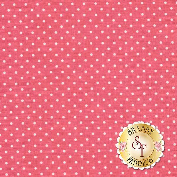 Small white polka dots on pink | Shabby Fabrics 