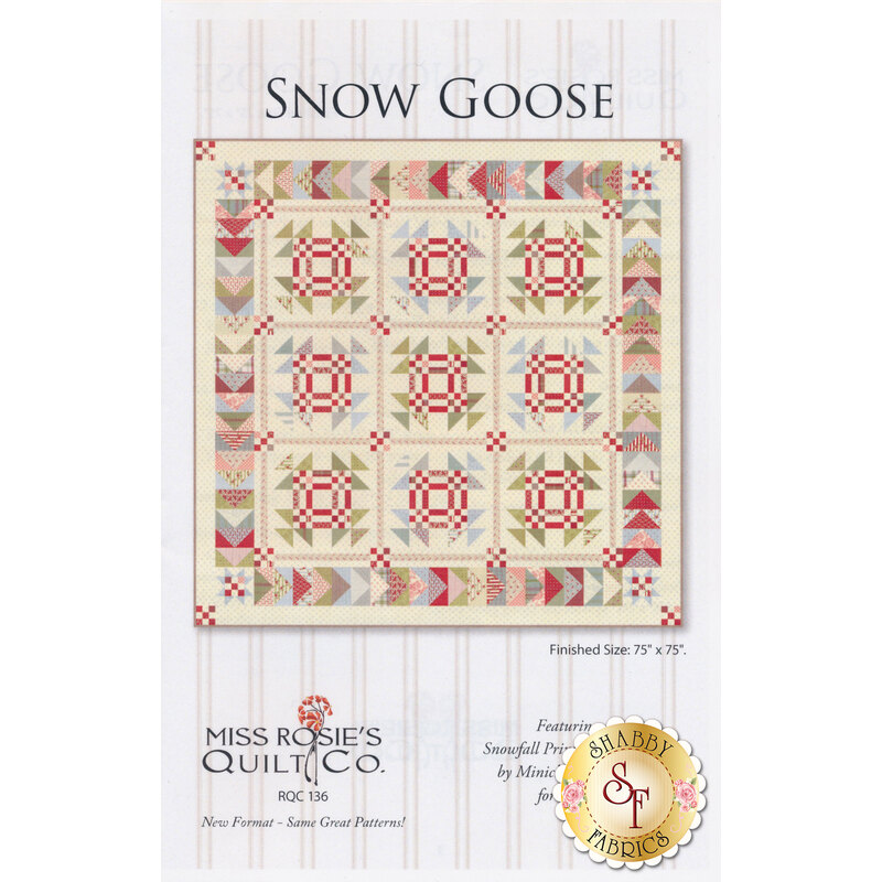 Front of the Snow Goose pattern | Shabby Fabrics