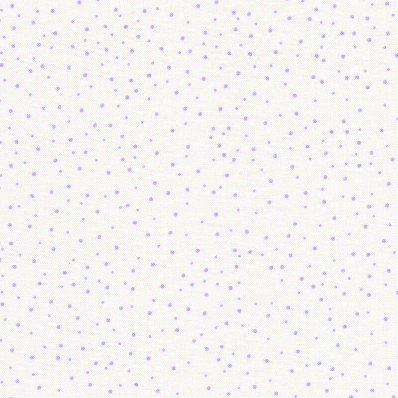 Small purple dots all over a white background | Shabby Fabrics