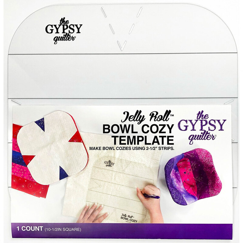 Jelly Roll Bowl Cozy Template by The Gypsy Quilter