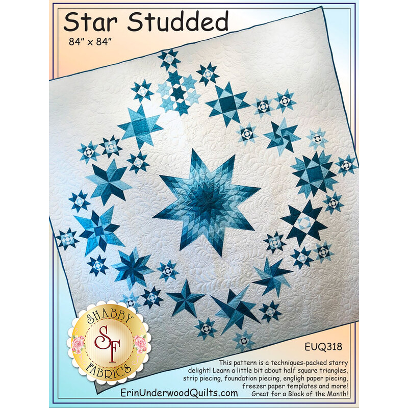 The front of the Star Studded pattern showing the Star Studded quilt | Shabby Fabrics