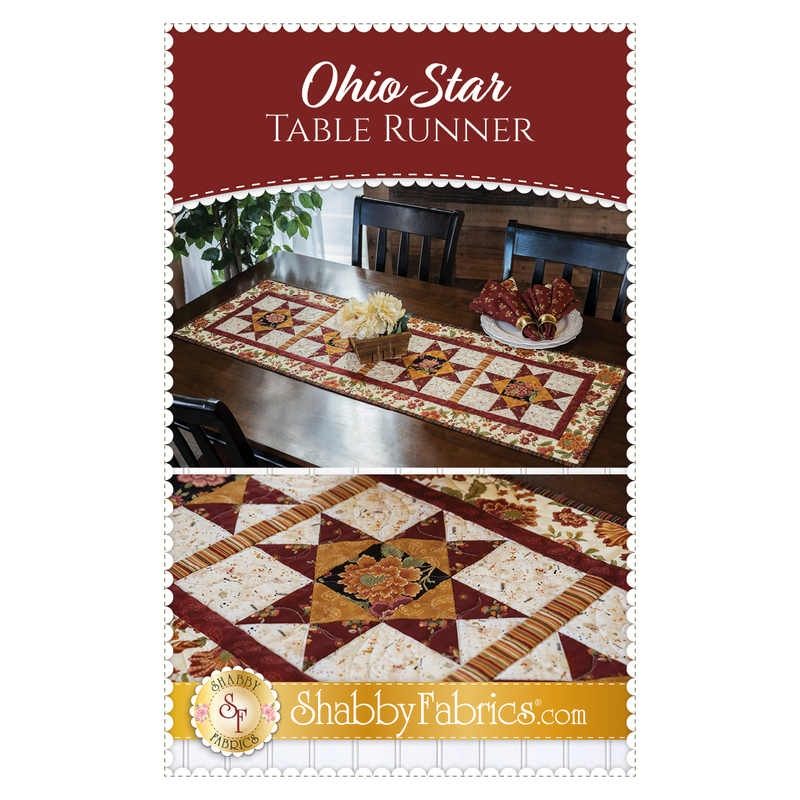 Ohio Star Table Runner Pattern cover showing the finished quilt.