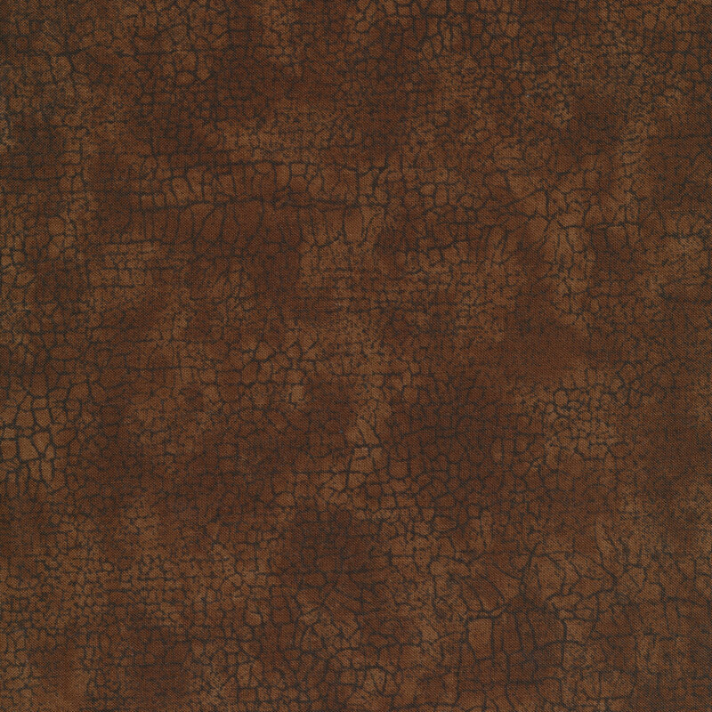 Dark brown cracks on a dark brown mottled background | Shabby Fabrics