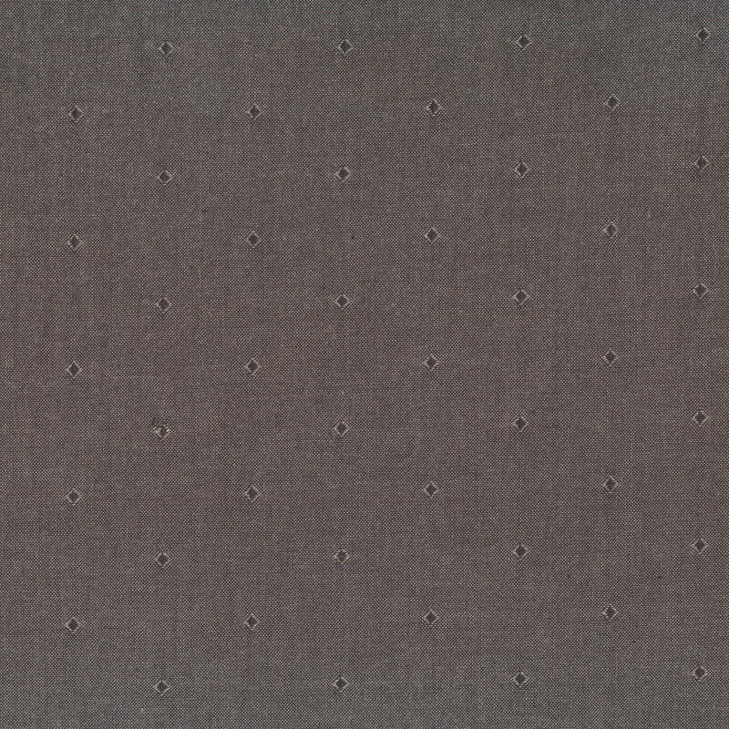 Gray diamond outlines on a black background | Shabby Fabrics