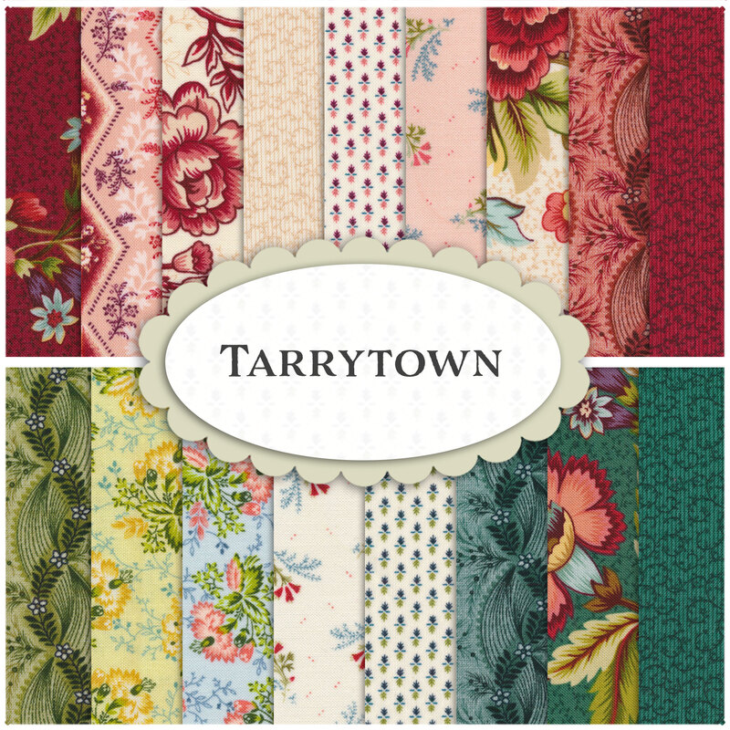 A collage of fabrics included in the Tarrytown collection | Shabby Fabrics