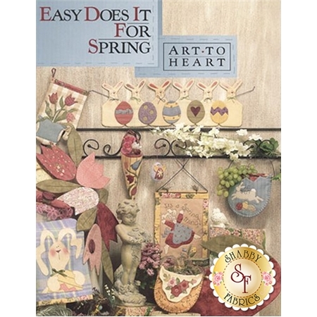 Easy Does It For Spring Book front cover featuring a variety of projects with Spring tulips, Bunnies, and Easter eggs.