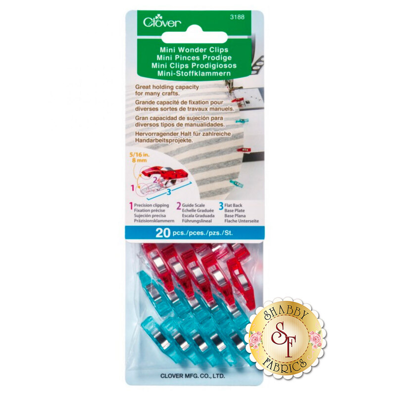 Clover Mini Wonder Clips - 20pk | Shabby Fabrics
