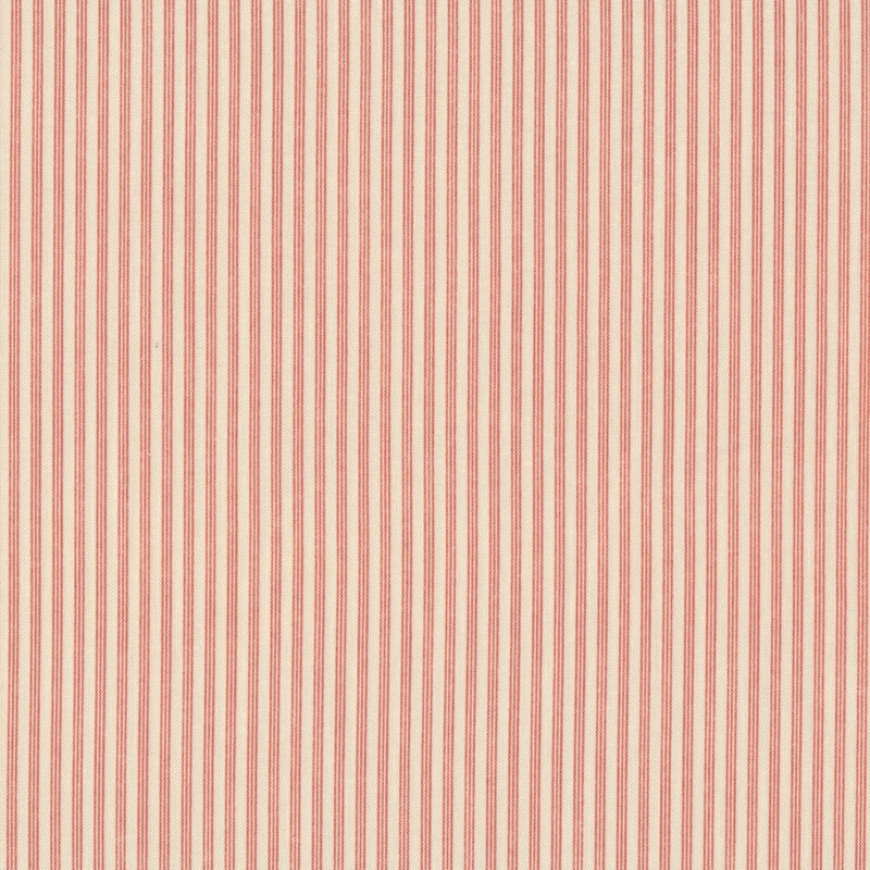 Red stripes on cream | Shabby Fabrics