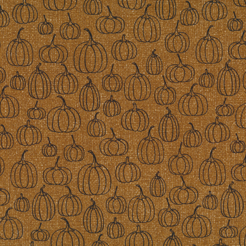 Pumpkins all over brown | Shabby Fabrics