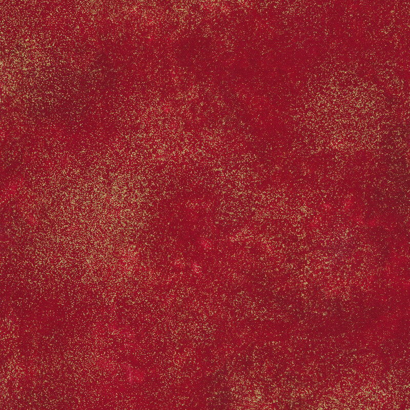 Mottled red fabric features metallic shimmer | Shabby Fabrics