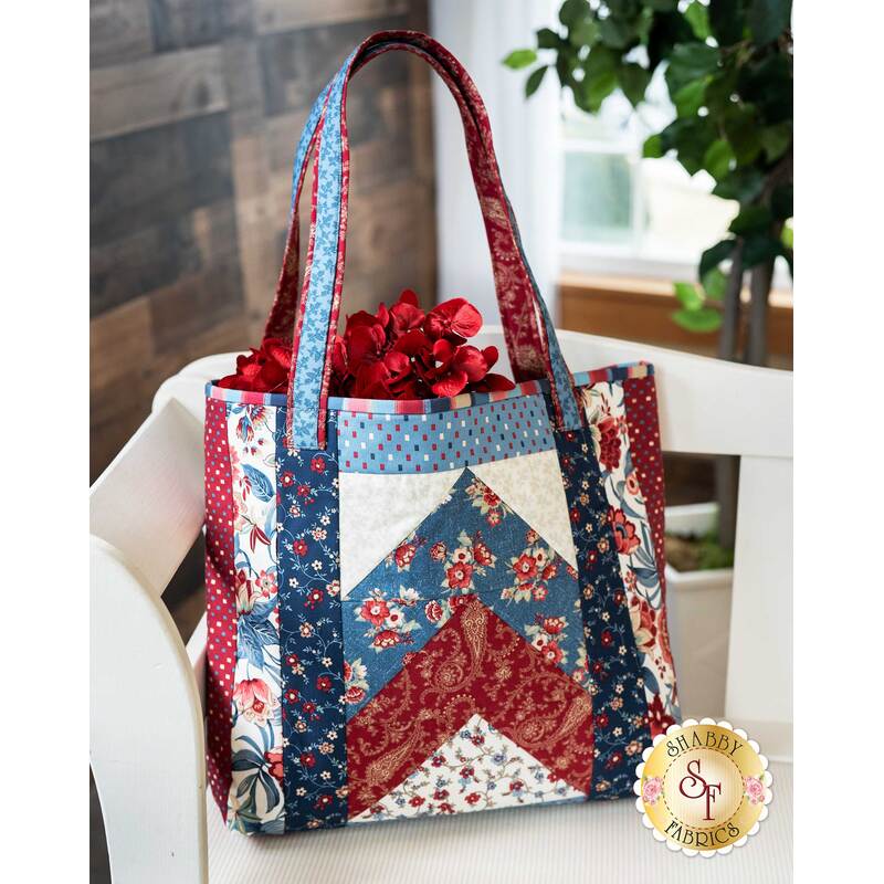 Quilt As You Go Tori Tote Kit - Blue Meadow