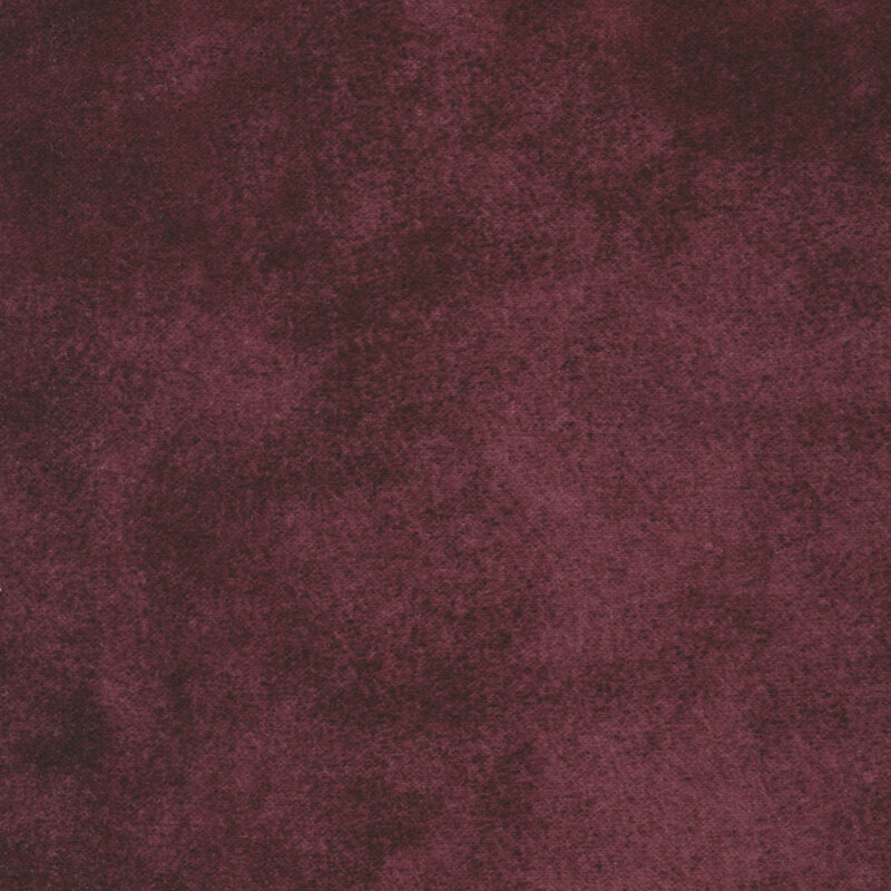 Mottled burgundy wool flannel fabric | Shabby Fabrics