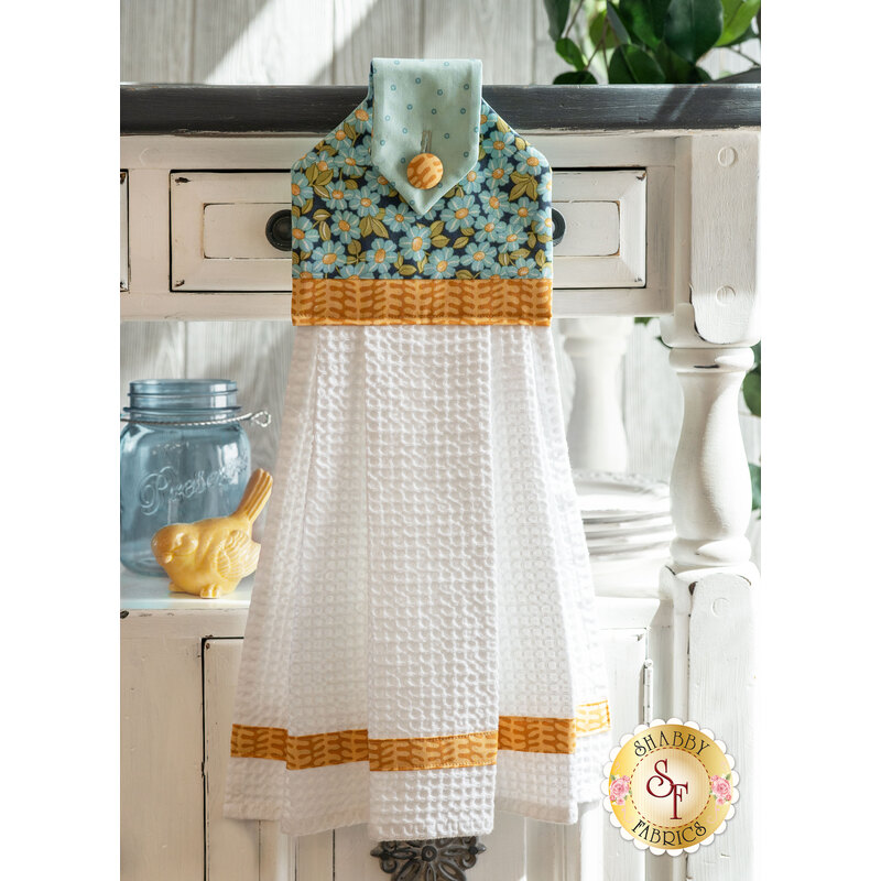 Hanging Towel - Sunlit Blooms - Blue | Shabby Fabrics