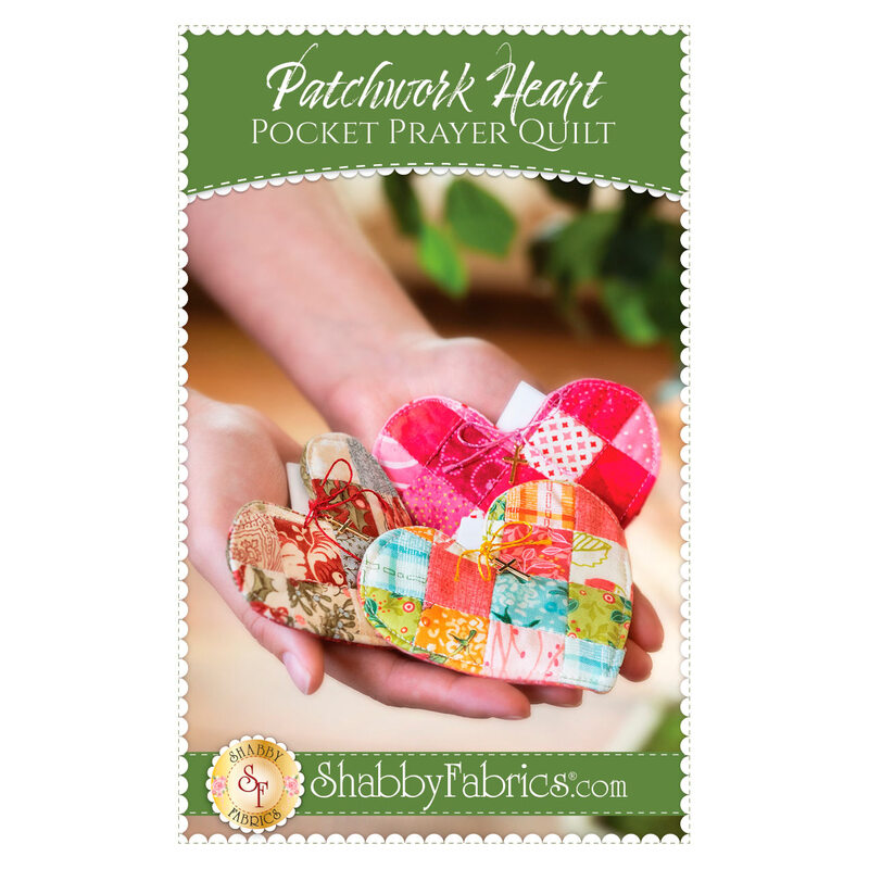 The front of the Patchwork Heart Pocket Prayer pattern